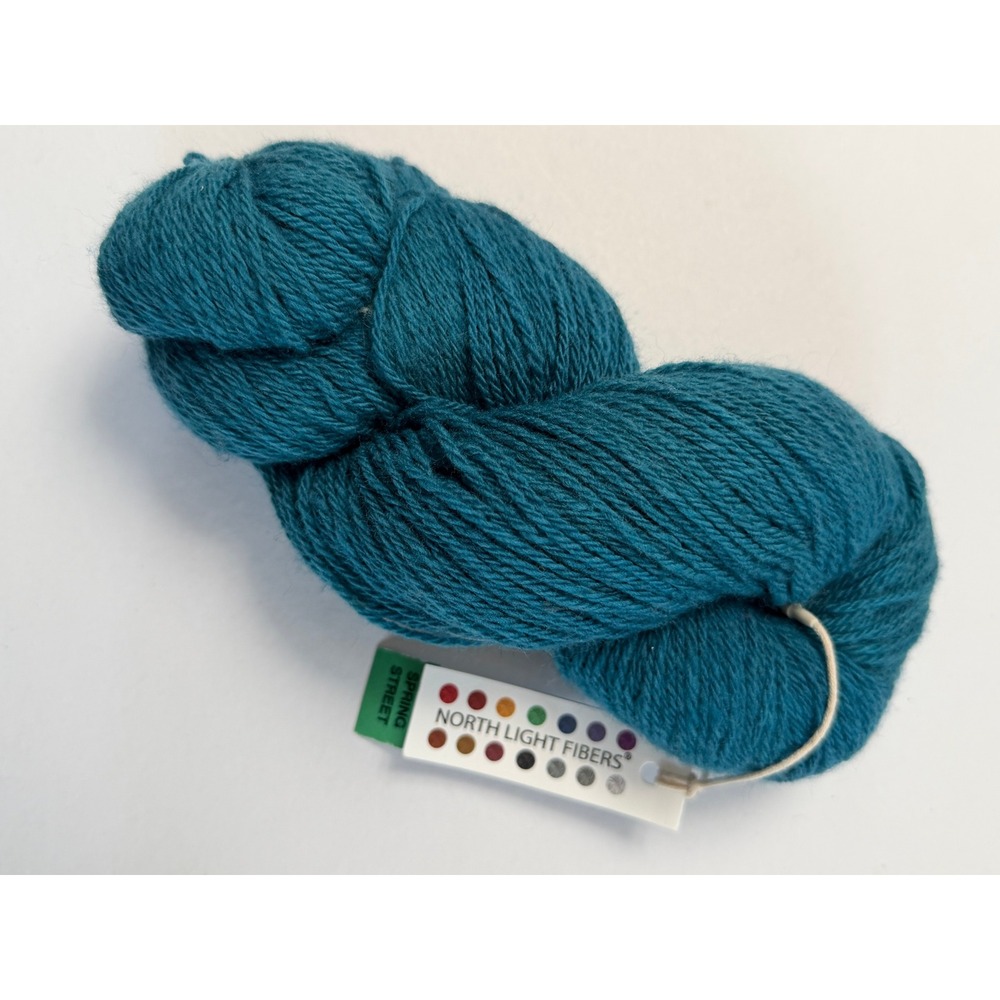 New North Light Fibers Spring Street Yarn 310 Yds Teal Falkland Island Wool